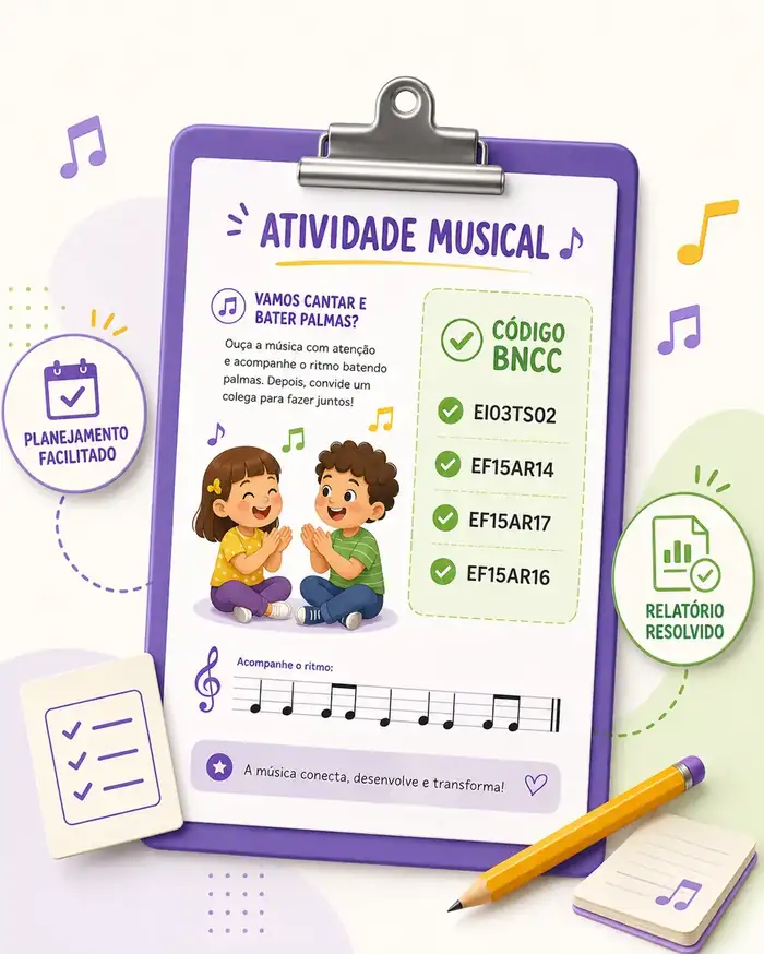 Atividade Musical com código BNCC preenchido